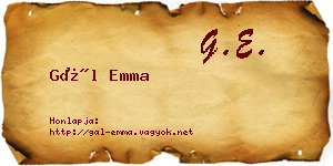 Gál Emma névjegykártya